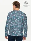 Мужской лонгслив базовый / Снежинки