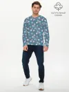 Мужской лонгслив базовый / Снежинки