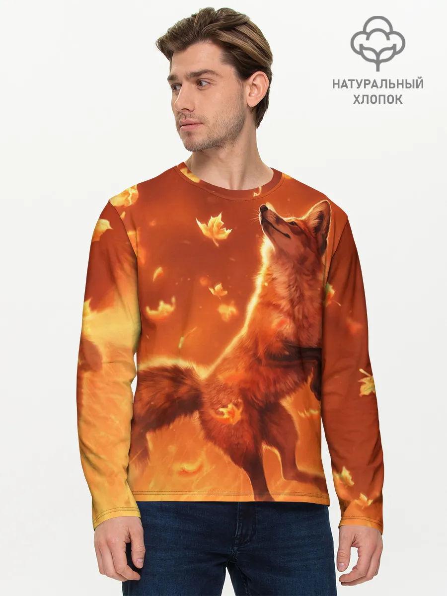 Мужской лонгслив базовый / Лисенок