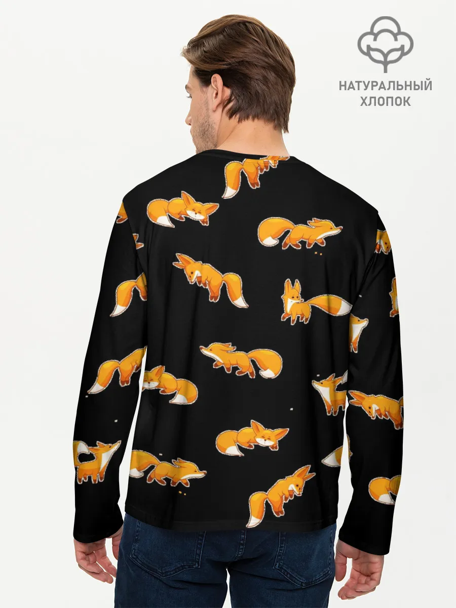 Мужской лонгслив базовый / Лисы