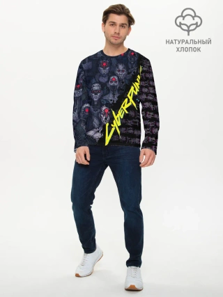 Мужской лонгслив базовый / Cyberpunk 2077