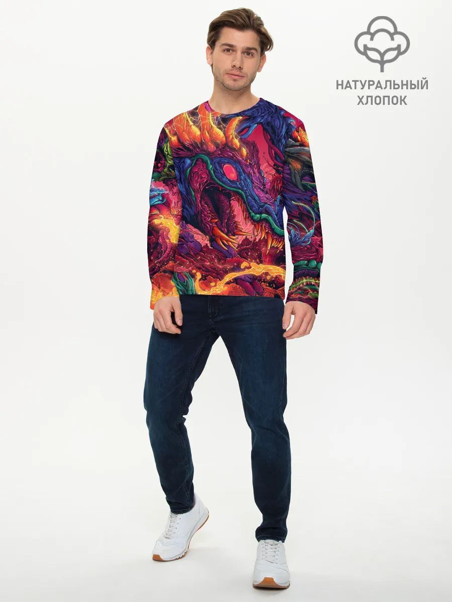 Мужской лонгслив базовый / HYPER BEAST | СКОРОСТНОЙ ЗВЕРЬ