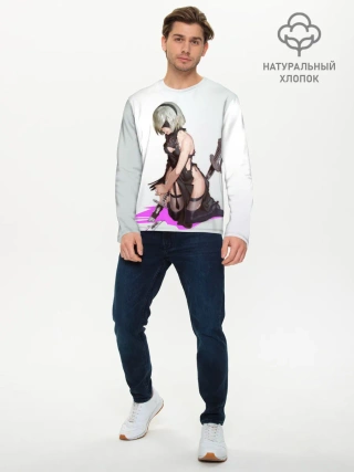 Мужской лонгслив базовый / NIER AUTOMATA / 2B