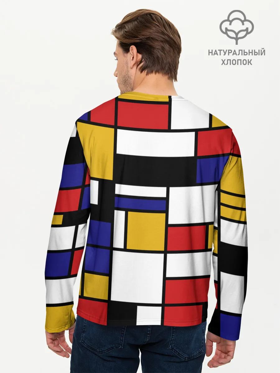 Мужской лонгслив базовый / Color blocking