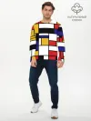 Мужской лонгслив базовый / Color blocking