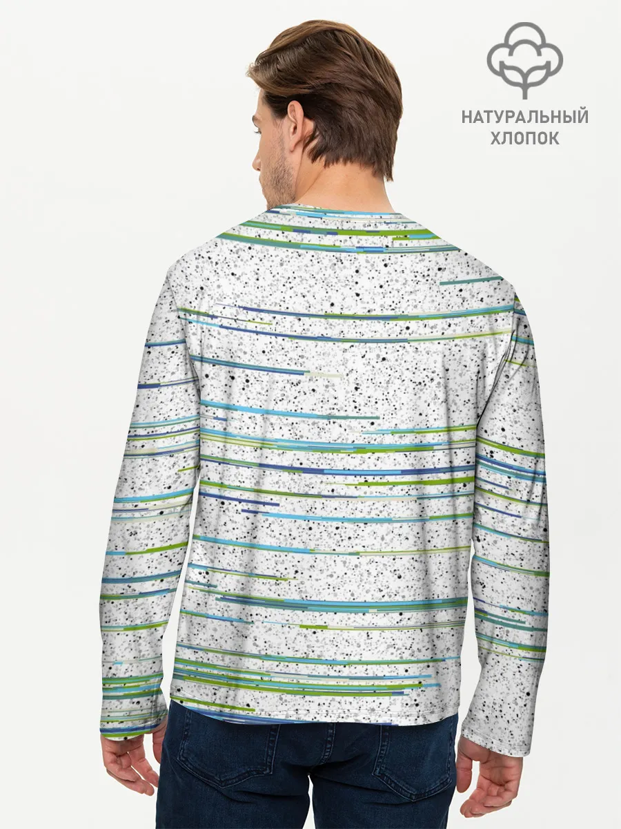 Мужской лонгслив базовый / Абстракция