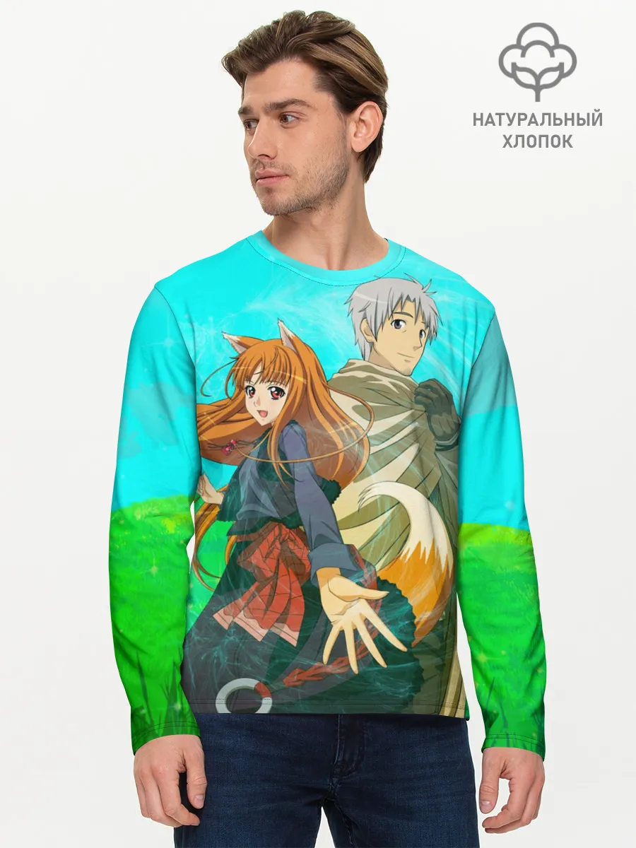 Мужской лонгслив базовый / Волчица и пряности