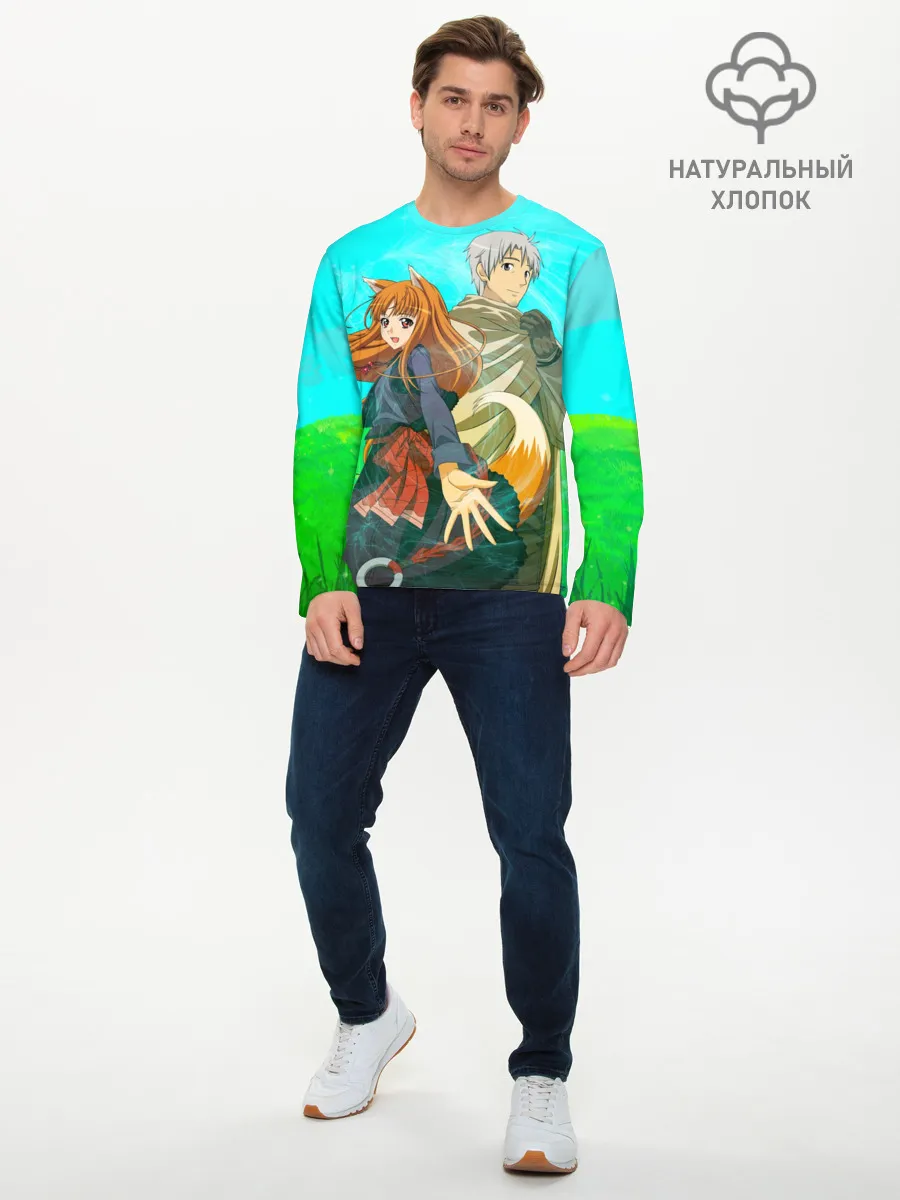 Мужской лонгслив базовый / Волчица и пряности