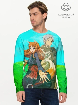 Мужской лонгслив базовый / Волчица и пряности