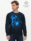 Мужской лонгслив базовый / Космический Волк