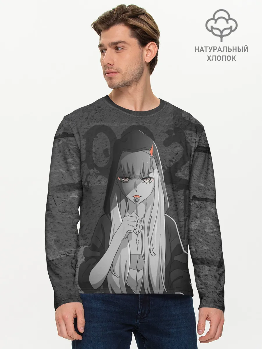 Мужской лонгслив базовый / Zero Two Меланхолия