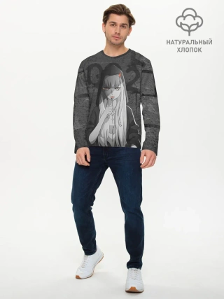 Мужской лонгслив базовый / Zero Two Меланхолия