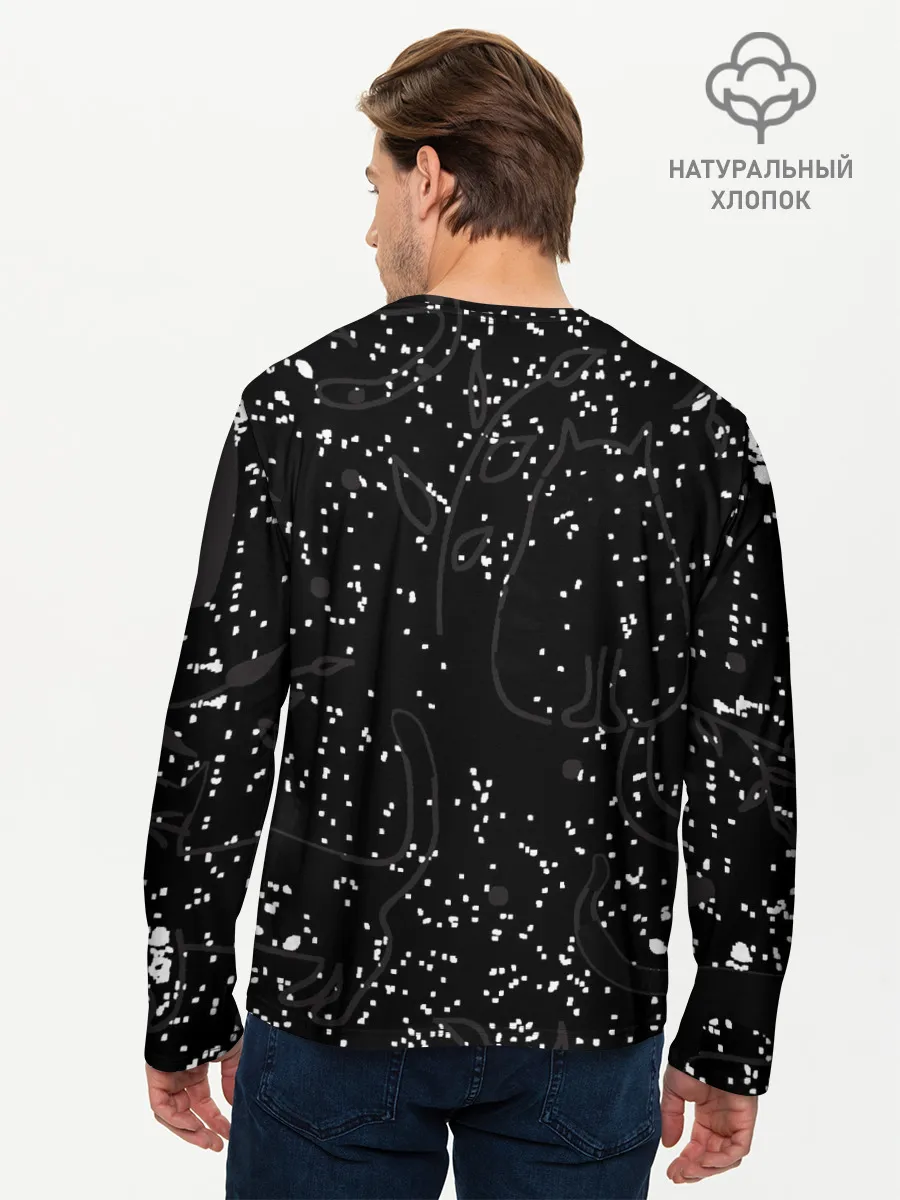 Мужской лонгслив базовый / Кис-Кис