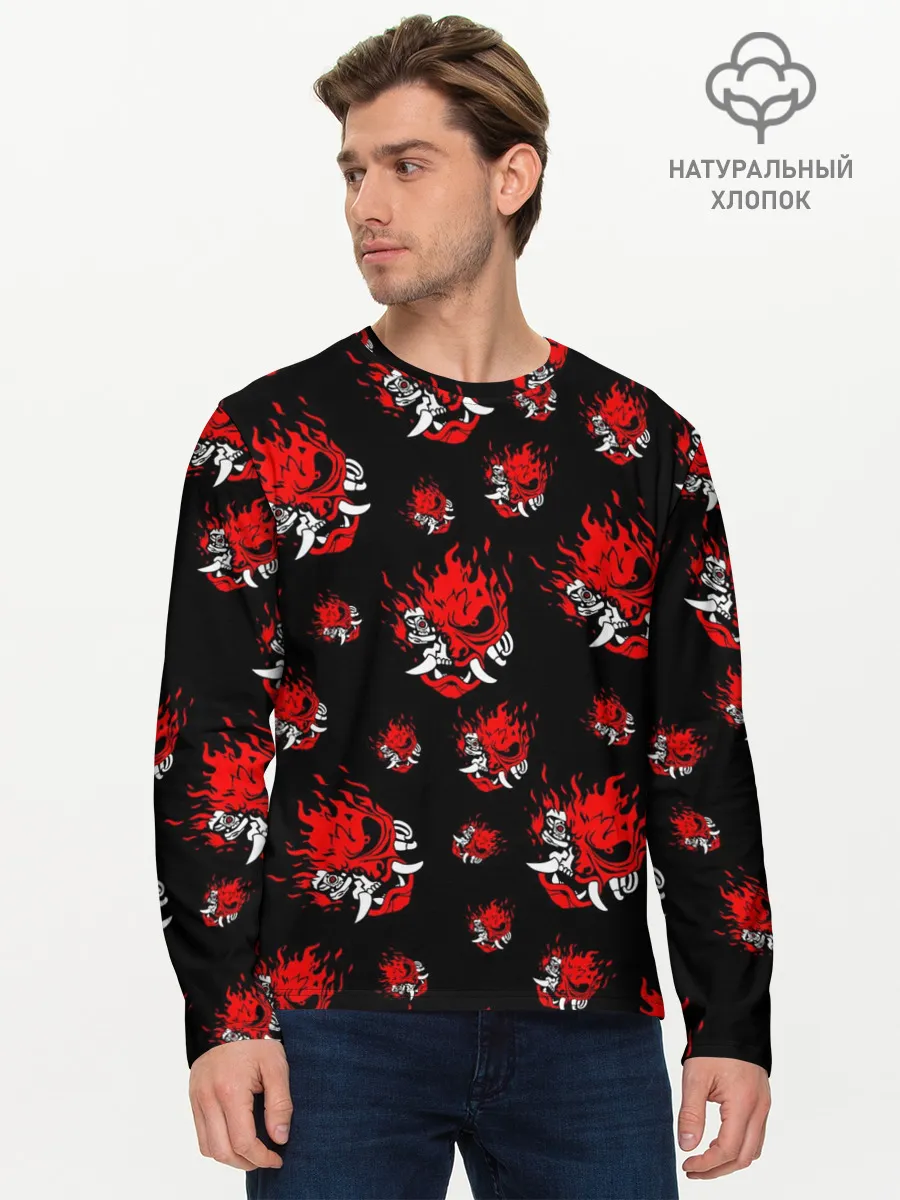 Мужской лонгслив базовый / SAMURAI 2077 PATTERN