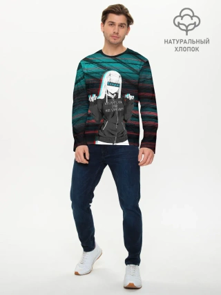 Мужской лонгслив базовый / Zero Two Glitch