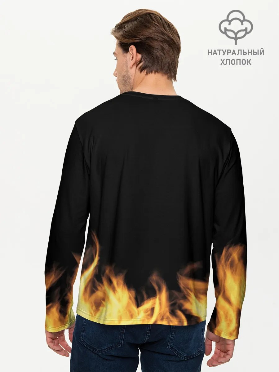 Мужской лонгслив базовый / Огненное ЪУЪ