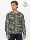 Мужской лонгслив базовый / Классический камуфляж