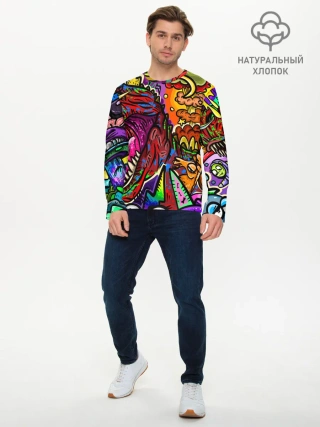 Мужской лонгслив базовый / Динозавр