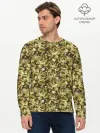 Мужской лонгслив базовый / Золотой камуфляж из роз