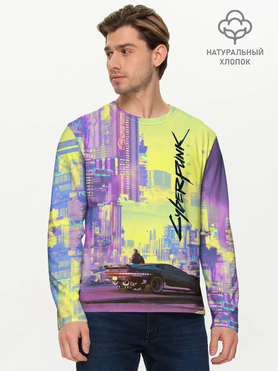 Мужской лонгслив базовый / Cyberpunk 2077