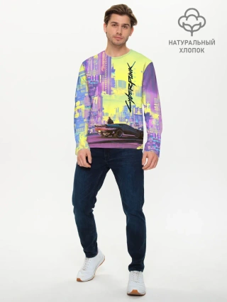 Мужской лонгслив базовый / Cyberpunk 2077