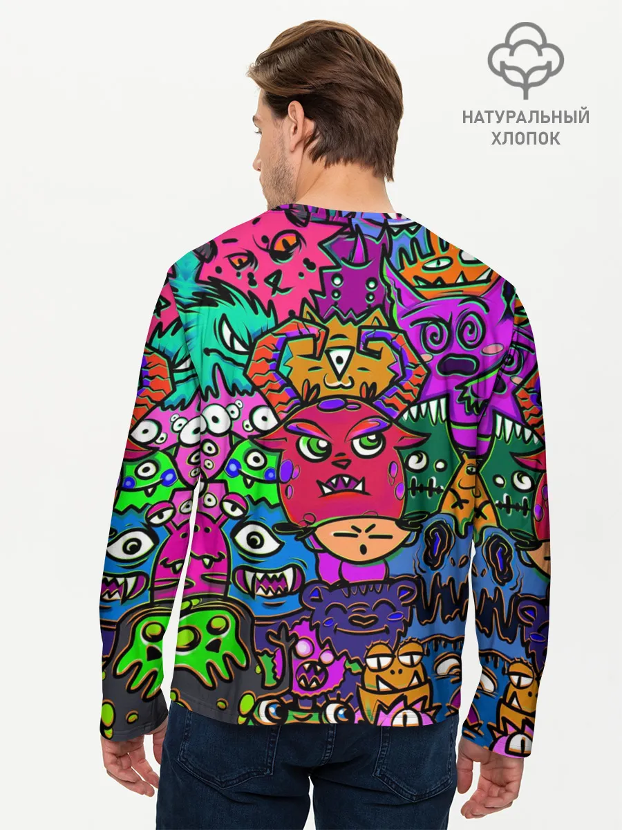 Мужской лонгслив базовый / Happy