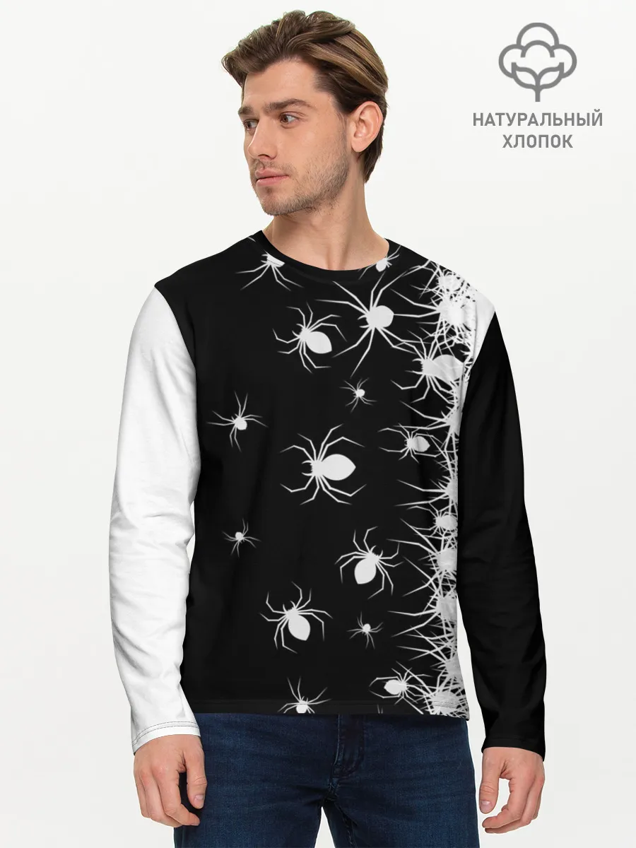 Мужской лонгслив базовый / Пауки
