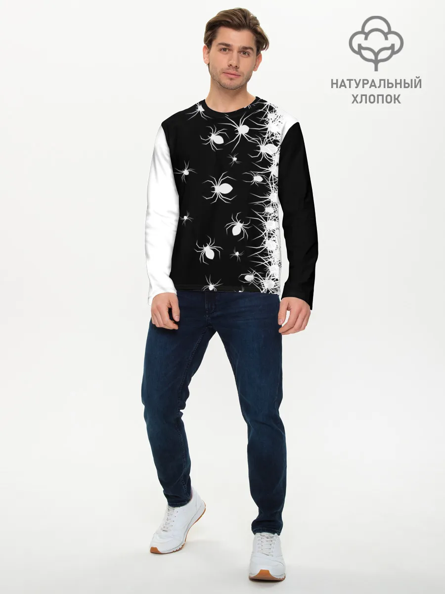 Мужской лонгслив базовый / Пауки