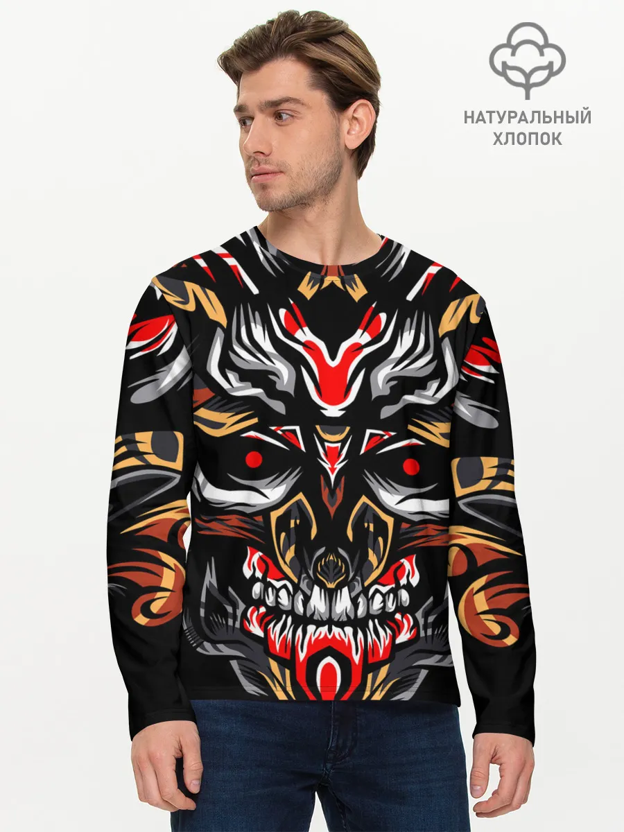 Мужской лонгслив базовый / Dark Knight