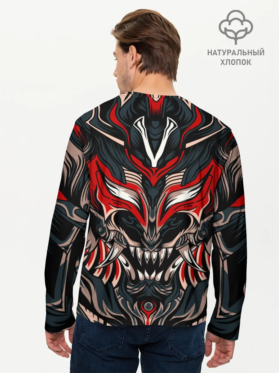 Мужской лонгслив базовый / Черный самурай