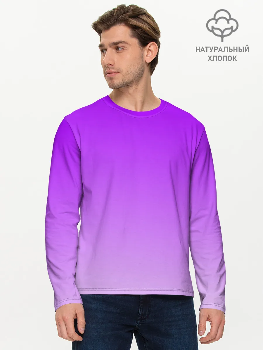 Мужской лонгслив базовый / Фиолетовый космос