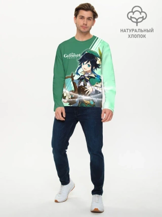 Мужской лонгслив базовый / Genshin Impact