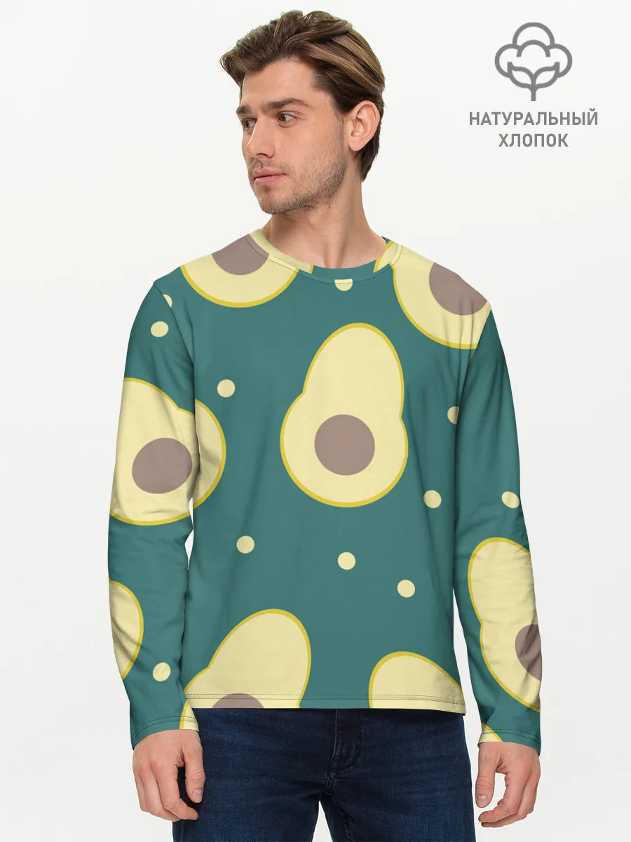Мужской лонгслив базовый / Авокадо