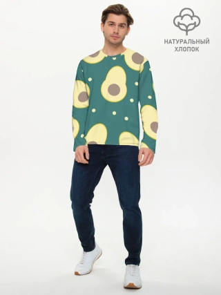 Мужской лонгслив базовый / Авокадо