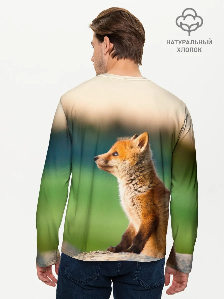 Мужской лонгслив базовый / Лиса