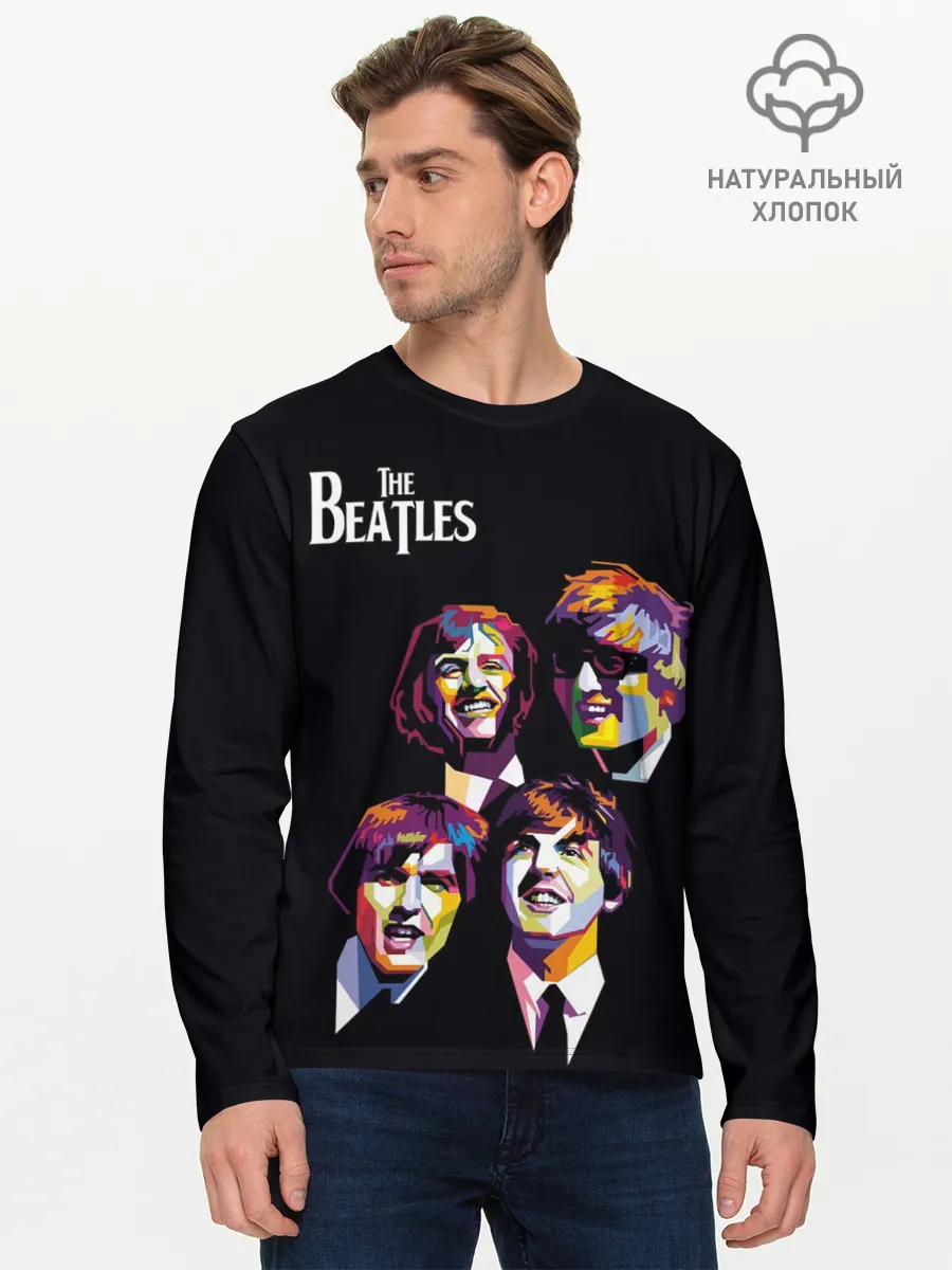 Мужской лонгслив базовый / The Beatles