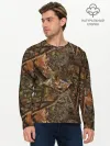 Мужской лонгслив базовый / Охотничий камуфляж