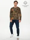 Мужской лонгслив базовый / Охотничий камуфляж