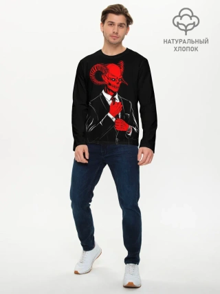 Мужской лонгслив базовый / Дьявол
