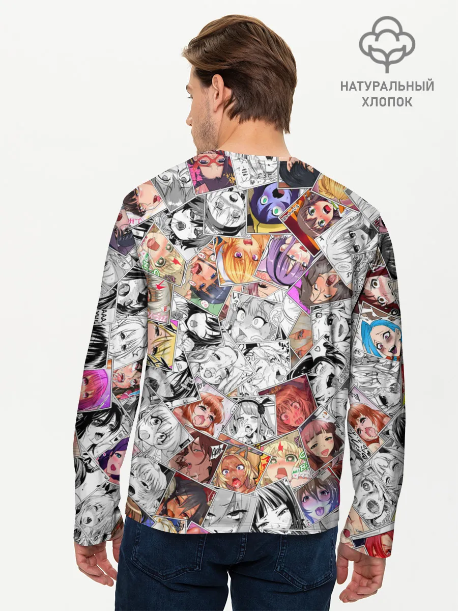 Мужской лонгслив базовый / Ahegao завихрение