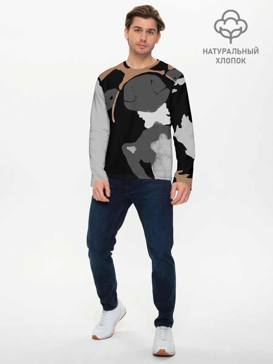 Мужской лонгслив базовый / Shiba Inu