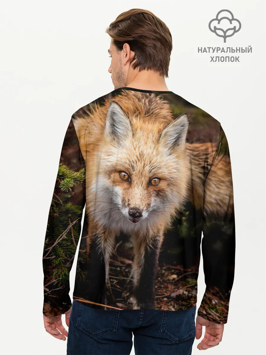 Мужской лонгслив базовый / Лиса