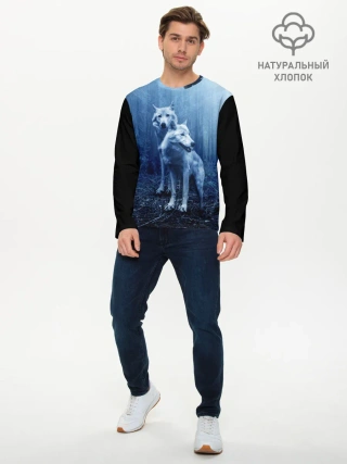 Мужской лонгслив базовый / Волки