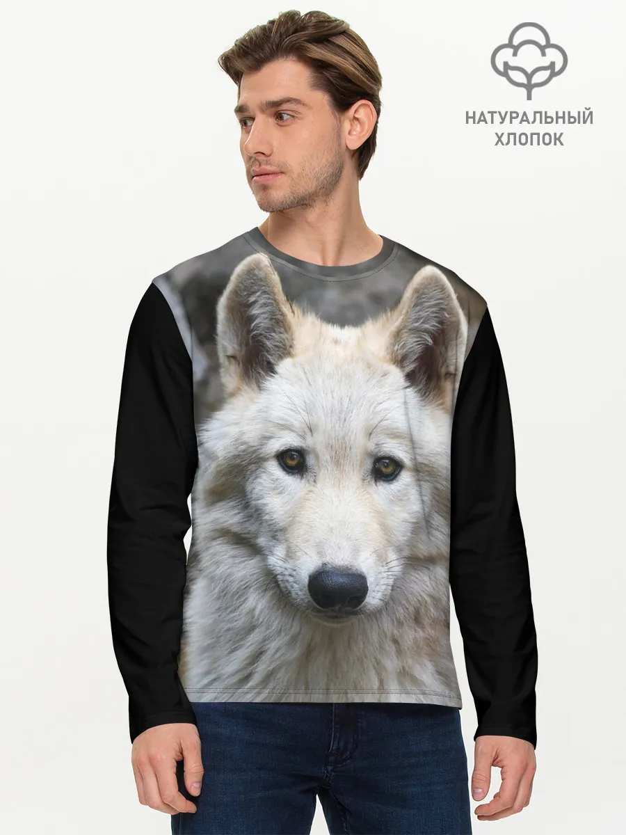Мужской лонгслив базовый / Волк