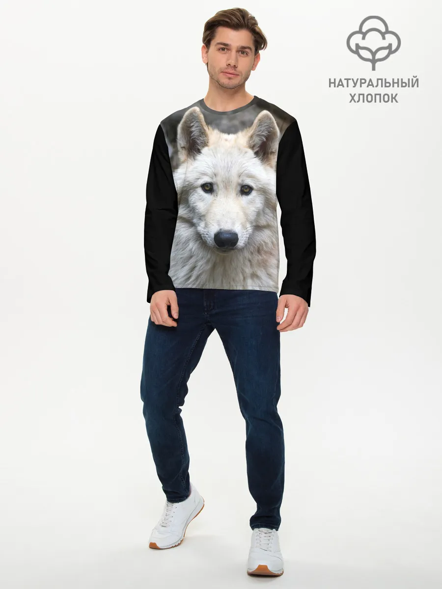Мужской лонгслив базовый / Волк