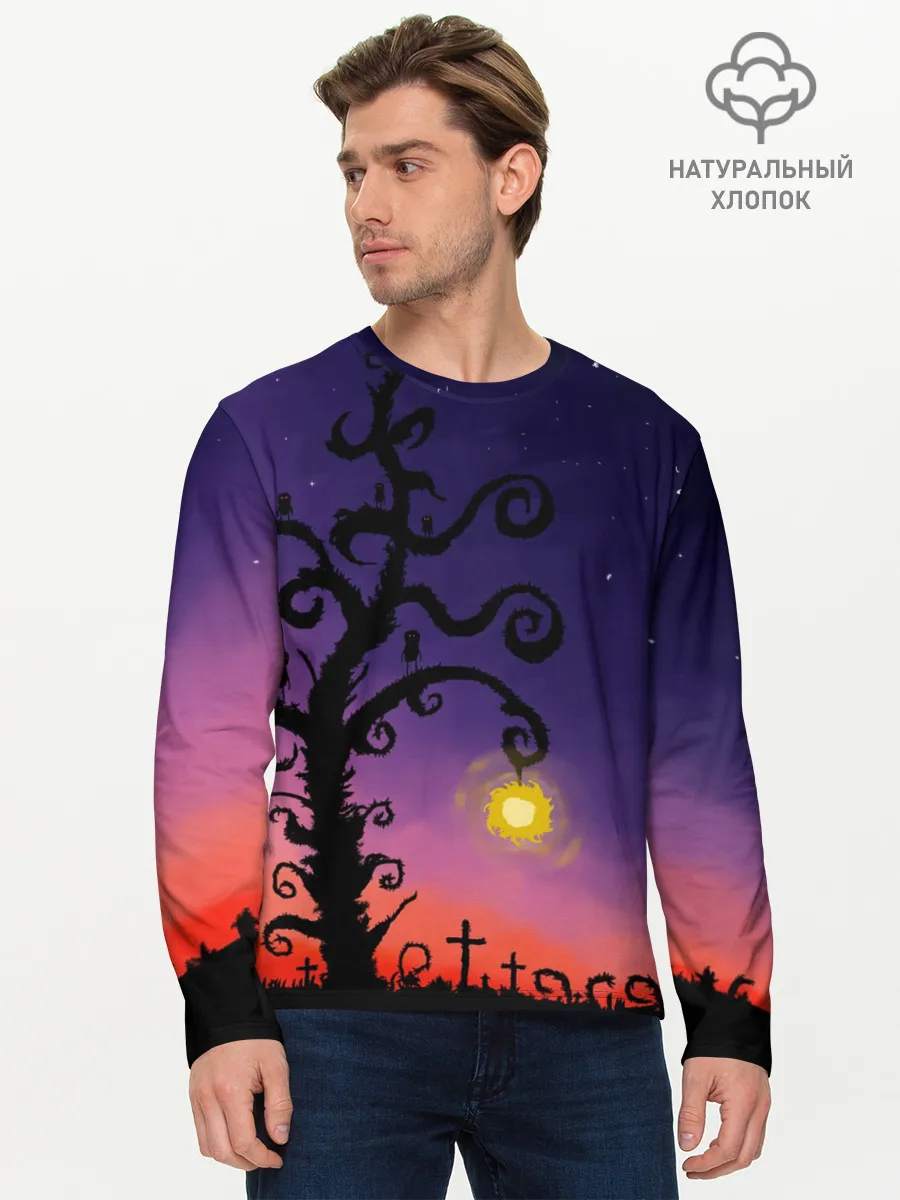 Мужской лонгслив базовый / Ночь