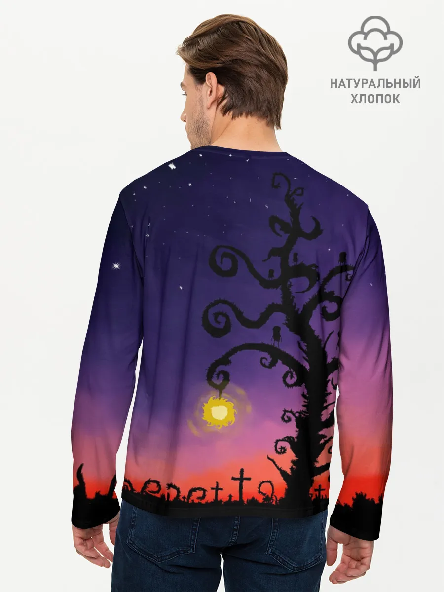 Мужской лонгслив базовый / Ночь