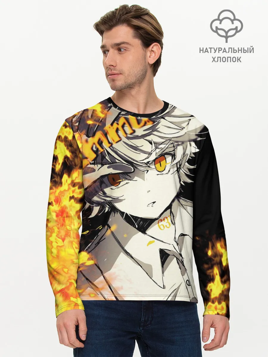 Мужской лонгслив базовый / Обещанный неверленд Emma