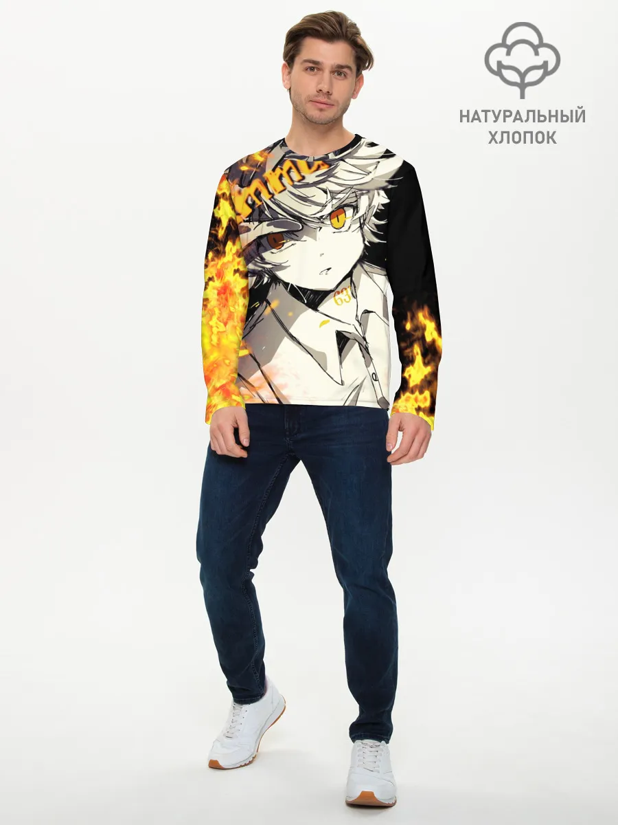 Мужской лонгслив базовый / Обещанный неверленд Emma