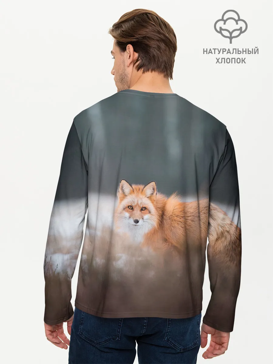 Мужской лонгслив базовый / Лиса